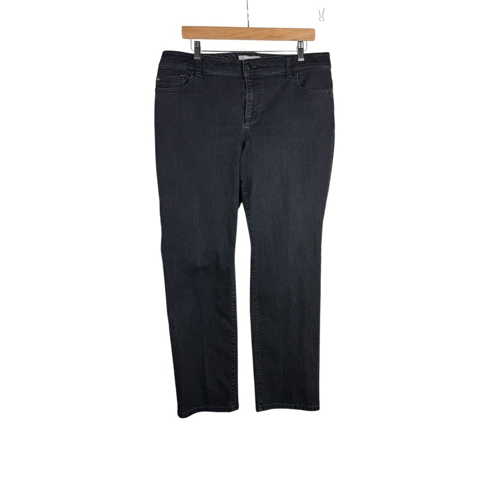 Chicos Straight Leg Pants size 2‎ Short (US L) Black